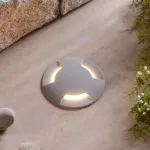 Oprawa najazdowa CECI 120 3L GREY FROSTED Fumagalli GX53 LED CCT 3W średnica 120 mm 3000K/4000K/6500K IP67 szary / tworzywo sztuczne