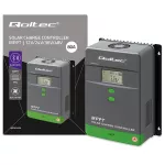 Qoltec Solarny regulator ładowania MPPT z czujnikiem temperatury 80A |12V / 24V / 36V / 48V | LCD | Bluetooth | APP | GEL | LiFePO4