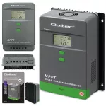 Qoltec Solarny regulator ładowania MPPT z czujnikiem temperatury 80A |12V / 24V / 36V / 48V | LCD | Bluetooth | APP | GEL | LiFePO4