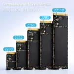 Qoltec Stacja dokująca dysków SSD M.2 NVMe| PCIe | USB-C | 20Gb/s | DUAL 2 x 8TB | klonowanie offline