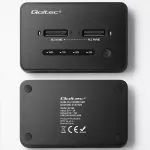 Qoltec Stacja dokująca dysków SSD M.2 NVMe| PCIe | USB-C | 20Gb/s | DUAL 2 x 8TB | klonowanie offline