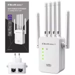 Qoltec Wzmacniacz sygnału  WiFi 5 | Repeater | Access Point | AC1200 | 6 Anten | 2x RJ45 | 128MB 
