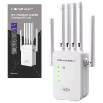 Qoltec Wzmacniacz sygnału  WiFi 5 | Repeater | Access Point | AC1200 | 6 Anten | 2x RJ45 | 128MB 
