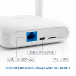 Qoltec Router Home & Travel 4G LTE WiFi 6 | AX300 | 2.4GHz | Dual Antena | USB-C | Micro SIM