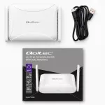 Qoltec Router Home & Travel 4G LTE WiFi 6 | AX300 | 2.4GHz | Dual Antena | USB-C | Micro SIM