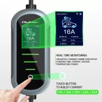 Qoltec Mobilna ładowarka do samochodu elektrycznego EV i hybryd z regulacją 2w1 Typ2 | 7kW | 230V | CEE 32A | Wi-fi | TUYA | SMART LIFE | LCD | Przenośna | Wallbox | 5m