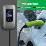 Qoltec Stacja ładowania EV Typ2 do samochodu elektrycznego i hybryd |  3 fazy | 22kW | 32A | Wi-fi | LCD | RFID | Smart life | TUYA | Wallbox | 5m