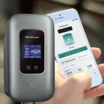 Qoltec Stacja ładowania EV Typ2 do samochodu elektrycznego i hybryd |  3 fazy | 22kW | 32A | Wi-fi | LCD | RFID | Smart life | TUYA | Wallbox | 5m