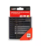 AWTOOLS ZESTAW BRZESZCZOTÓW DO DREWNA 100mm TYP T 10szt.