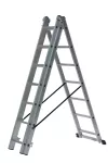 AWTOOLS DRABINA ALUMINIOWA  3x 8 STOPNI 150KG ADAPATACJA NA SCHODY