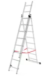AWTOOLS DRABINA ALUMINIOWA BASIC  3x8 STOPNI 150kg
