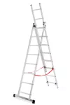 AWTOOLS DRABINA ALUMINIOWA BASIC  3x8 STOPNI 150kg