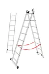 AWTOOLS DRABINA ALUMINIOWA BASIC  3x8 STOPNI 150kg