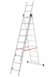 AWTOOLS DRABINA ALUMINIOWA BASIC  3x9 STOPNI 150kg