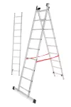 AWTOOLS DRABINA ALUMINIOWA BASIC  3x9 STOPNI 150kg