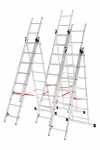 AWTOOLS DRABINA ALUMINIOWA BASIC  3x9 STOPNI 150kg