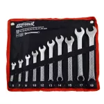 AWTOOLS KLUCZ PŁASKO-OCZKOWY KPL.10szt. /6mm-19mm  BLACK LINE