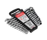 AWTOOLS KLUCZ PŁASKO-OCZKOWY Z GRZECH.PRZEGUB. KPL.12szt 8-19mm