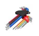 AWTOOLS KLUCZE IMBUSOWE HEX/ 1,5-10,0mm/ 9szt. KOLOR KULA BLACK LINE