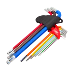 AWTOOLS KLUCZE IMBUSOWE HEX/ 1,5-10,0mm/ 9szt. KOLOR KULA DŁUGIE BLACK LINE