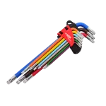 AWTOOLS KLUCZE IMBUSOWE TORX/ T10-T50/ 9szt. KOLOR BARDZO DŁUGIE