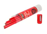 AWTOOLS OŁÓWEK STOLARSKI HB CZERWONY 10szt. TUBA