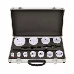 AWTOOLS OTWORNICE BIMETALOWE KPL. 19-76mm 15 elem. BLACK LINE WALIZKA METALOWA