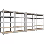 AWTOOLS REGAŁ 5 PÓŁEK 200x90x50 NOŚNOŚĆ 300kg / 6,0mm - WCISKANY SZYBKI MONTAŻ