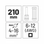 AWTOOLS SZCZYPCE DO ZACISKANIA TULEJEK CIENKOŚCIENNYCH 210mm 4-16mm²
