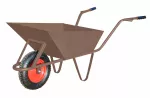 AWTOOLS TACZKA BUDOWLANA  85L/1,5mm BRĄZ+OSŁONA KOŁA