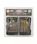 AWTOOLS WIERTŁO DO METALU M2 HSS-TiN KPL.15szt.  /1.5-10mm   BLACK LINE