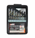 AWTOOLS WIERTŁO METAL HSS M2 KPL. 19szt. / 1.0-10 mm/PREMIUM