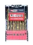 AWTOOLS WIERTŁO METAL TYTAN KPL .19szt/1-10,0mm/OP.PLAST.