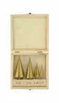 AWTOOLS WIERTŁO STOPNIOWE HSS-TIN / KPL.4szt4-12 / 4-20 / 4-32 / 4-39mm