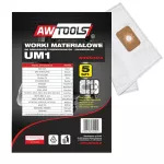 AWTOOLS WORKI Z MIKROWŁÓKNINY kpl.5szt.  UM1 GAS35/VC3011L/VC3510L/VC3511L/S44