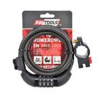 AWTOOLS ZAPIĘCIE ROWEROWE fi 10 x 120cm SZYFR Z UCHWYTEM DO RAMY