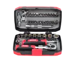 AWTOOLS ZESTAW KLUCZY   38el. 1/4" BLACK LINE