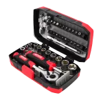 AWTOOLS ZESTAW KLUCZY   38el. 1/4" BLACK LINE
