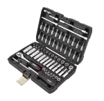 AWTOOLS ZESTAW KLUCZY   63el. 1/4" BLACK LINE