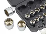 AWTOOLS ZESTAW NASADEK SPLINE 21el. 12-KĄT. 1/2" 8-36mm BLACK LINE
