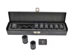 AWTOOLS ZESTAW NASADEK UDAROWYCH 1/2" 10cz. 10-22mm/KRÓTKIE BLACK LINE