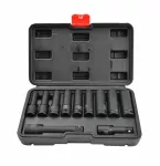 AWTOOLS ZESTAW NASADEK UDAROWYCH 1/2" 11cz./8-21mm/ DŁUGIE BLACK LINE