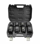 AWTOOLS ZESTAW NASADEK UDAROWYCH 3/4"  8cz./24-38mm KRÓTKIE BLACK LINE