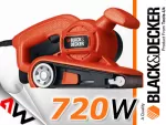 BLACK+DECKER SZLIFIERKA TAŚMOWA 720W  /75x457 KA86
