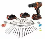 BLACK+DECKER WKRĘTARKA UDAROWA 18V BDCHD181B3A 3x1,5Ah +120 ACC ...