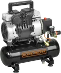 BLACK+DECKER KOMPRESOR BEZOLEJOWY  6L /1KM/ 8BAR /0,75KW /  BARDZO CICHY......