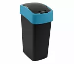 CURVER KOSZ NA ŚMIECI  "FLIP BIN" 25L   /CZARNY/ NIEBIESKI