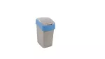 CURVER KOSZ NA ŚMIECI "FLIP BIN" 10L   /SREBRNY/ NIEBIESKI