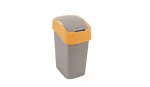 CURVER KOSZ NA ŚMIECI "FLIP BIN" 10L   /SREBRNY/ POMARAŃCZOWY
