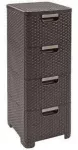 CURVER REGAŁ Z 4 SZUFLADAMI 4x14L  /CIEMNY BRĄZ
